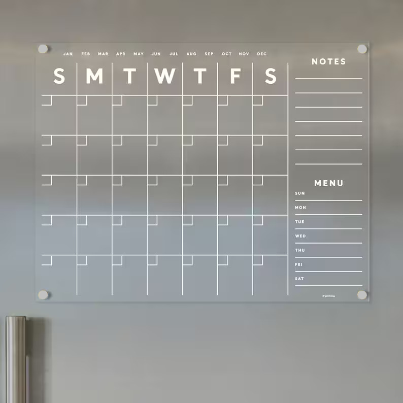Magnetic Acrylic Board All-in-One Monthly & Weekly Planner