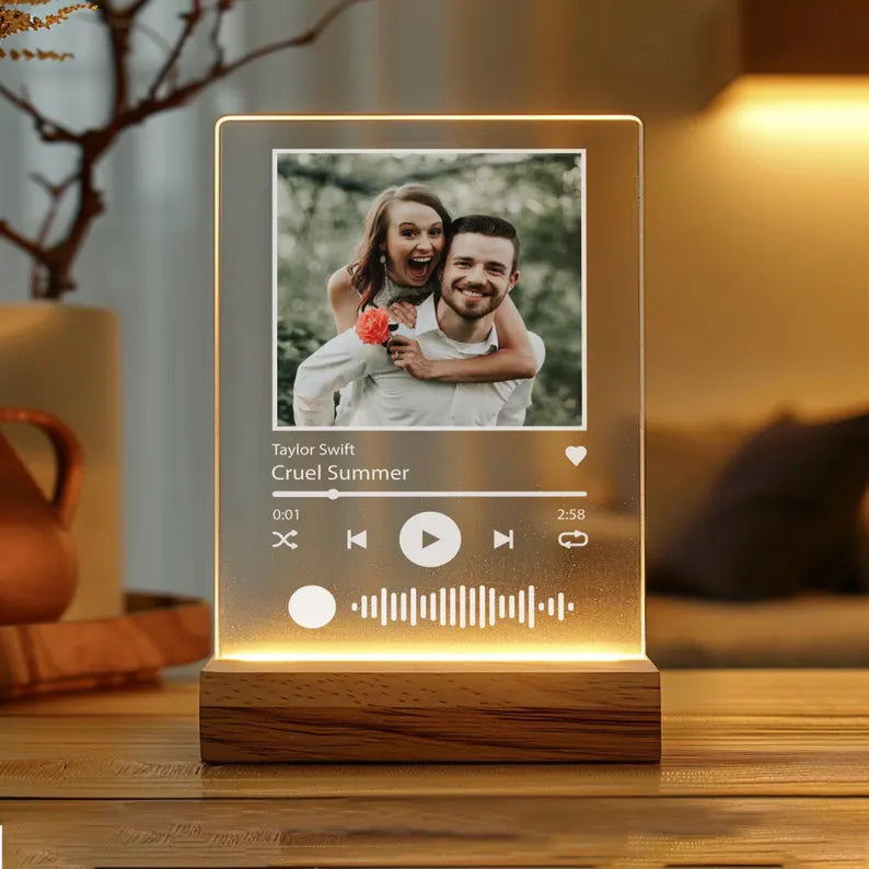 Personalized Custom Photo & Song Lamp