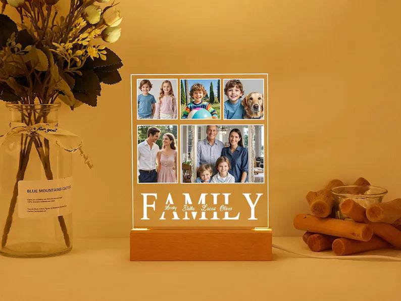 Personalized Family Photo Collage LED Light