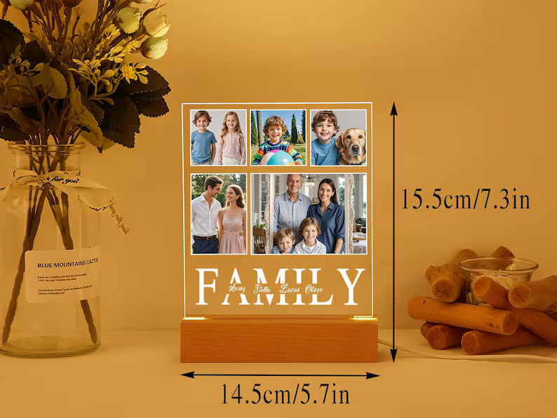 Personalized Family Photo Collage LED Light