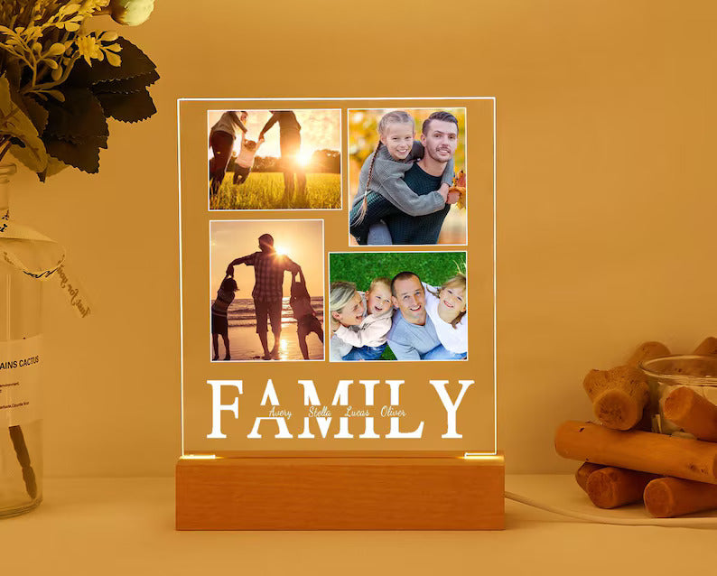 Personalized Family Photo Collage LED Light