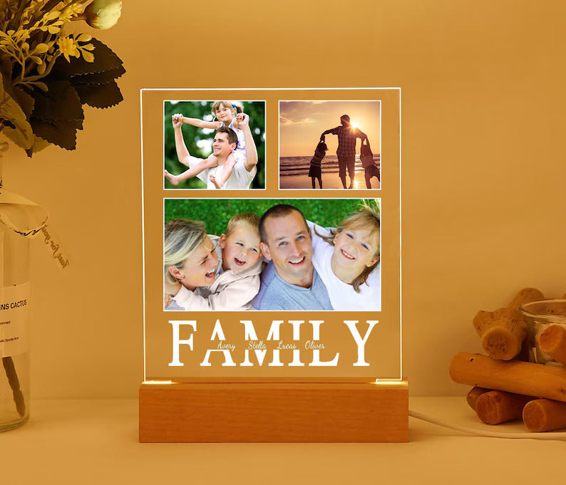 Personalized Family Photo Collage LED Light