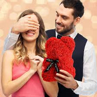 Rose Teddy Bear – Romantic Artificial Flower Bear Gift for Love & Special Moments