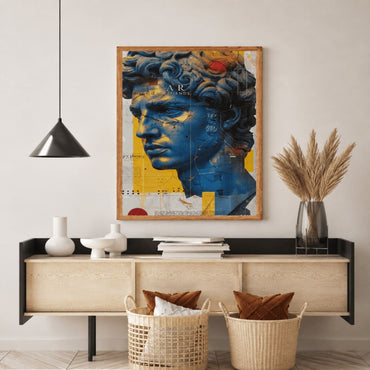 Modern Abstract David Sculpture Canvas Painting