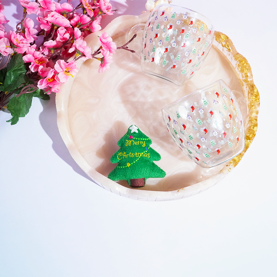 Set of 2 Memories Insite – Merry Christmas Glass Mug