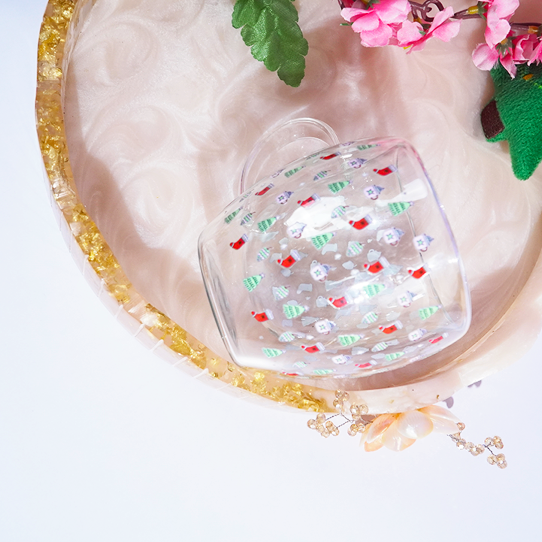 Set of 2 Memories Insite – Merry Christmas Glass Mug