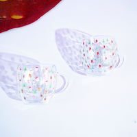 Set of 2 Memories Insite – Santa & Tree Christmas Glass Mug