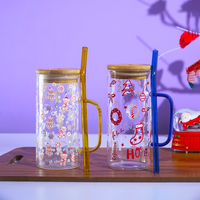 Set of 2 Bloom & Cheer Glass Tumblers – Where Everyday Elegance Meets Festive Joy