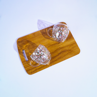 Set-2 Snowman -Double Wall Glass Mug