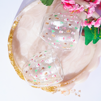 Set-2 Santa with Minis  -Double Wall Glass Mug