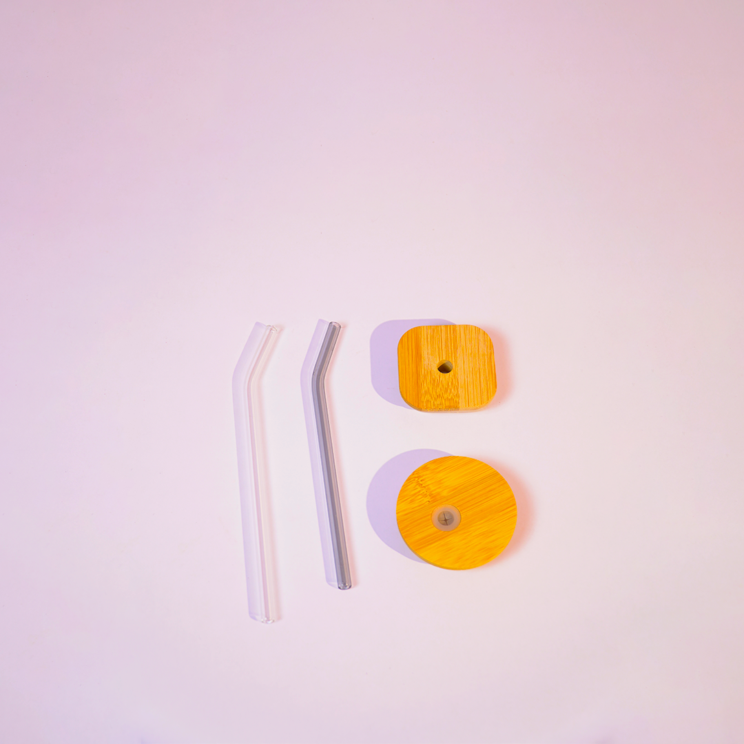 Cherry Bloom Glass Tumbler Set (Set of 2)