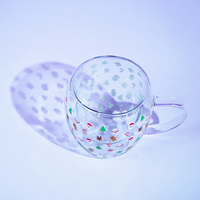 Set-2 Santa with Minis  -Double Wall Glass Mug