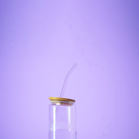 Set of 2 Cherry Blossom Duo Glass Tumbler Set – Floral & Cherry Printed Cups with Bamboo Lid & Straw