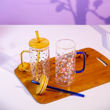 Sweet Hearts & Blooms Glass Tumbler Set (Set of 2)