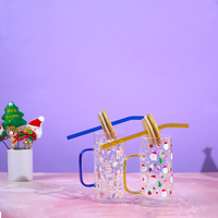 Santa Joy Glass Tumbler Set (Set of 2)