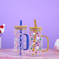 Santa Joy Glass Tumbler Set (Set of 2)