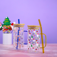 Santa Joy Glass Tumbler Set (Set of 2)