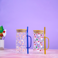 Santa Joy Glass Tumbler Set (Set of 2)