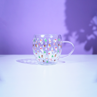 Set of 2 Snowy Cheer Glass Mug – Festive Sips, Merry Vibes! 🎄☕