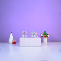 Set of 2 Snowy Cheer Glass Mug – Festive Sips, Merry Vibes! 🎄☕