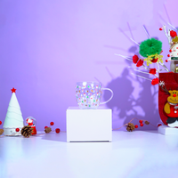 Set of 2 Snowy Cheer Glass Mug – Festive Sips, Merry Vibes! 🎄☕