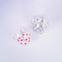 Set of 2 Frosted Cheer Glass Mug Set | Christmas Snowflake & Penguin Design