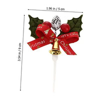 Christmas Wreath & Holly Berry Cake Toppers (Set of 6)| Festive Holiday Cupcake Decorations