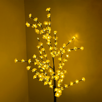 5 Feet White LED Cherry Blossom Tree Light – 120 LED Decorative Standing Lamp