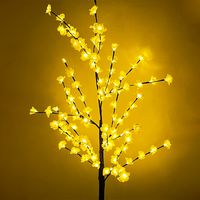 5 Feet White LED Cherry Blossom Tree Light – 120 LED Decorative Standing Lamp
