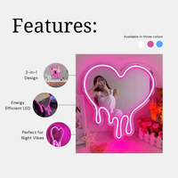 💖 Drip Heart Acrylic Neon Mirror — Glow • Reflect • Slay