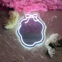 Cute Bow Neon Mirror — Acrylic LED Vanity Mirror
