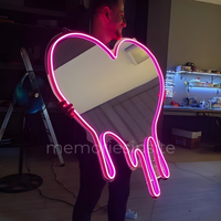 💖 Drip Heart Acrylic Neon Mirror — Glow • Reflect • Slay