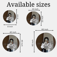 CD Disc Design Acrylic Mirror — Modern Round Wall Mirror