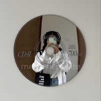 CD Disc Design Acrylic Mirror — Modern Round Wall Mirror