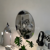 CD Disc Design Acrylic Mirror — Modern Round Wall Mirror