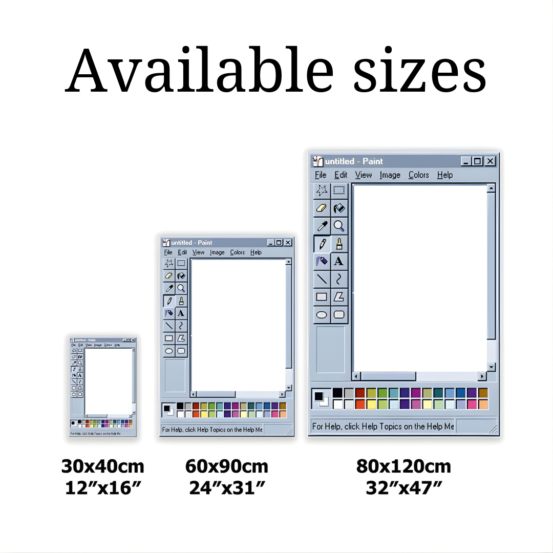 MS Paint Aesthetic Acrylic Mirror — Retro Windows Style Wall Mirror