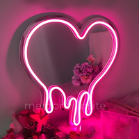💖 Drip Heart Acrylic Neon Mirror — Glow • Reflect • Slay