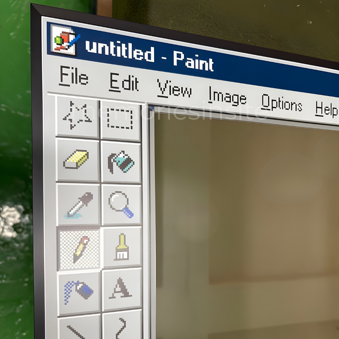 MS Paint Aesthetic Acrylic Mirror — Retro Windows Style Wall Mirror
