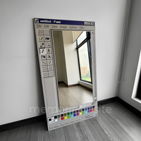 MS Paint Aesthetic Acrylic Mirror — Retro Windows Style Wall Mirror