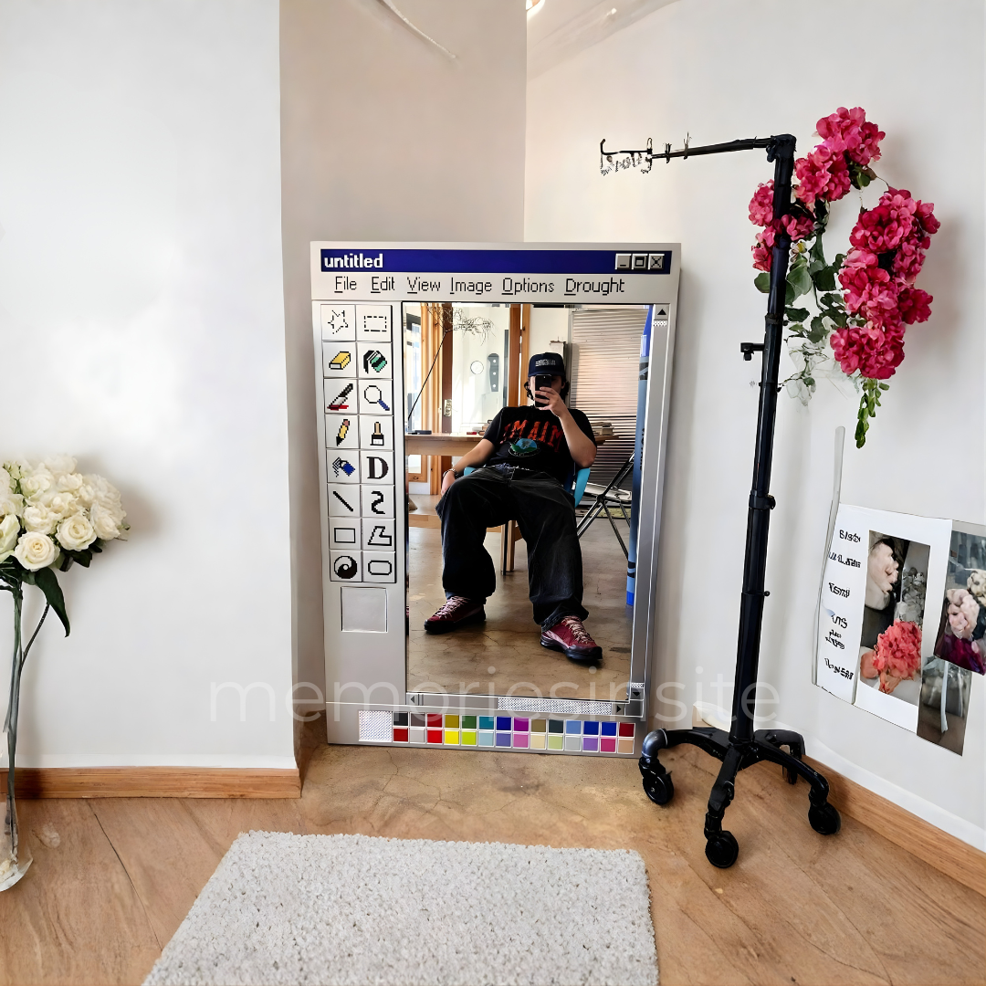 MS Paint Aesthetic Acrylic Mirror — Retro Windows Style Wall Mirror