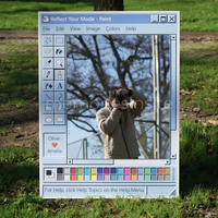 MS Paint Aesthetic Acrylic Mirror — Retro Windows Style Wall Mirror