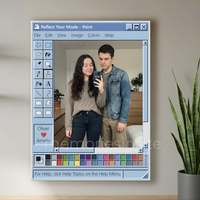 MS Paint Aesthetic Acrylic Mirror — Retro Windows Style Wall Mirror