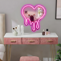 💖 Drip Heart Acrylic Neon Mirror — Glow • Reflect • Slay
