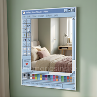 MS Paint Aesthetic Acrylic Mirror — Retro Windows Style Wall Mirror