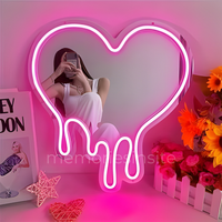 💖 Drip Heart Acrylic Neon Mirror — Glow • Reflect • Slay