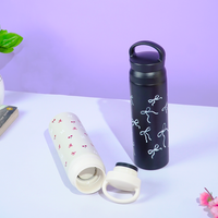 Cherry Charm Water Bottle – Stay Fresh in Style-White