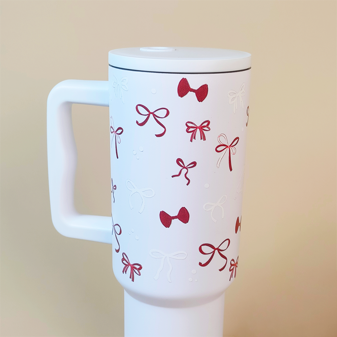 Christmas Red Bowies Tumbler