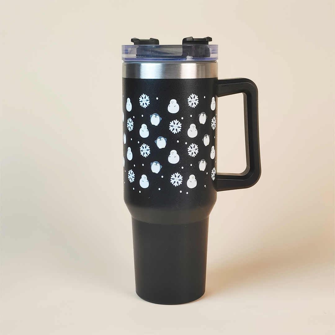 Snow Man with Penguin Winter Tumbler
