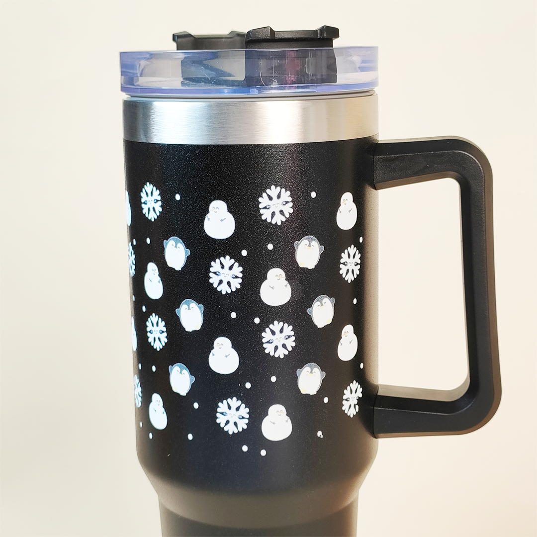 Snow Man with Penguin Winter Tumbler