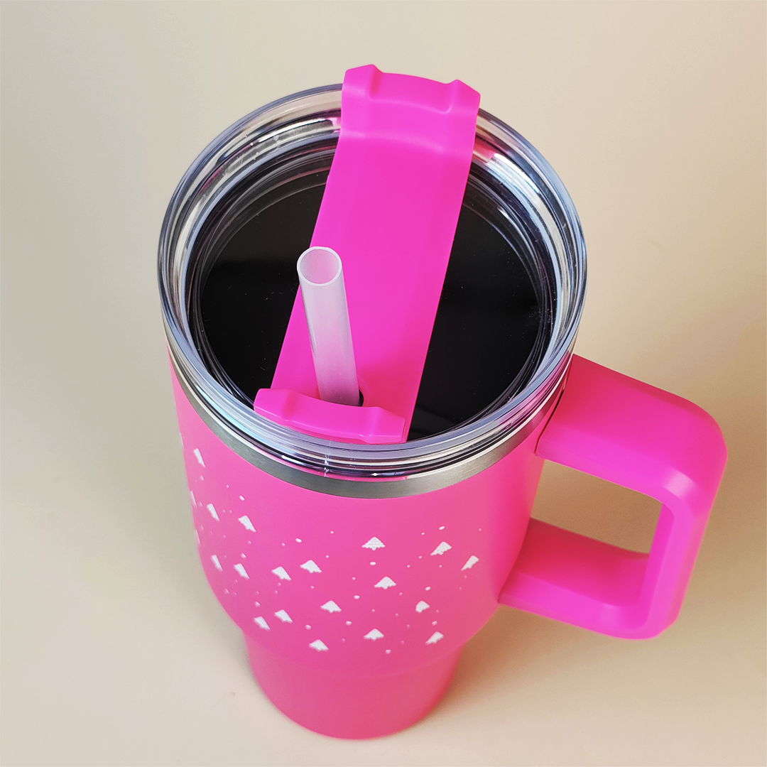 Hot Pink Mini Christmas Tree Tumbler